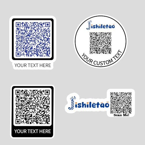 Individuelle QR-Code-Aufkleber für Unternehmen, gestalten Sie Ihre eigenen Instagram-Aufkleber, personalisierter Logo-Aufkleber mit QR-Code, Text, Name, Bild, Foto, 30–240 Stück