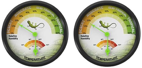 Thermometer Hygrometer Reptile Thermometer/Hygrometer Vivarium Tank Supply High Precision Pet Breeding Box DialGauge