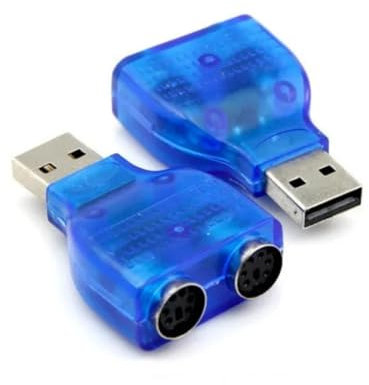 CTCOIJRN Adaptador convertidor USB 2,0 A Macho A 2 Puertos PS2 Hembra, Compatible con Conector de Teclado y ratón, Cable Adaptador USB A PS2(2PCS)