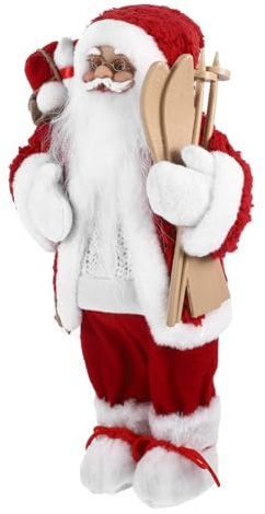 HOLIDYOYO Christmas Santa Claus Figurine Doll Adorable Desktop Decoration for Christmas Party Favor and Home Xmas Display