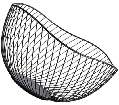 Cabilock Cesta de Hierro Hueca para Snacks y Frutas, Adorno Moderno para Cocina