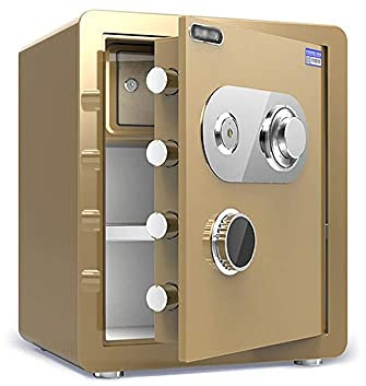 Cassaforte resistente al fuoco, impermeabile, cassaforte meccanica per casa e ufficio, antifurto, anti-intrusione nel muro nell'armadietto, cassaforte per casa, ufficio, contanti (colore: