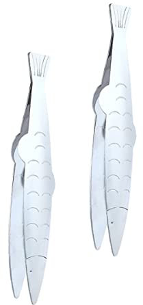 PRETYZOOM 3 Ensembles Clip En Arête De Poisson Poêle Pince À Épiler Écailleur Épilateurs De Pince À Poisson De Cuisine Pince À Cheveux Alimentaire Acier Inoxydable Silver 2 Pièces * 3