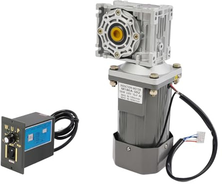 Schneckengetriebemotor Getriebemotor 180W Elektromotor mit Drehzahlregler AC Motor Industrieantrieb Getriebemotor Motorsteuerung 220V 35NM 0-27 U/min