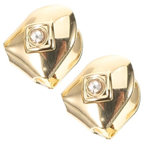 AKOOSY 2stücke Teiliges Hip-hop Grills Goldfarbene Zahnkappe Mit Kristalldetail Langlebige Kupfer-zahnblende Abnehmbar Modisches Accessoire Für Zähne Mit Zahnlücken