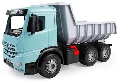 Lena Giga Trucks Mercedes-Benz Arocs 67 cm lastbil – byggnadsleksak 3+ år, utomhusfordon med stålaxlar, tillverkad i Europa