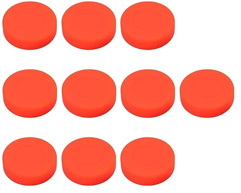 LAPYAPPE Eishockey Pucks Gummi Härte Einstellbar Standard Größe Orange 10 Stück Sportzubehör Für Erwachsene Und Kinder Ab 8 Jahren Teich Und Eisbahntraining