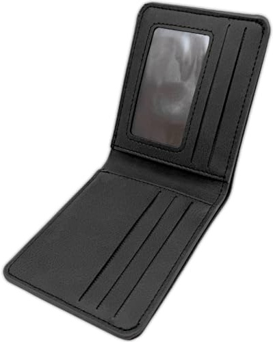 ZEMINRI Portafoglio Uomo con Porta Carte, Scomparto per Banconote e Finestra per Documenti d'Identità Leather Wallet per Varie Occasioni Minimalista Portafoglio per Uomo (Nero)