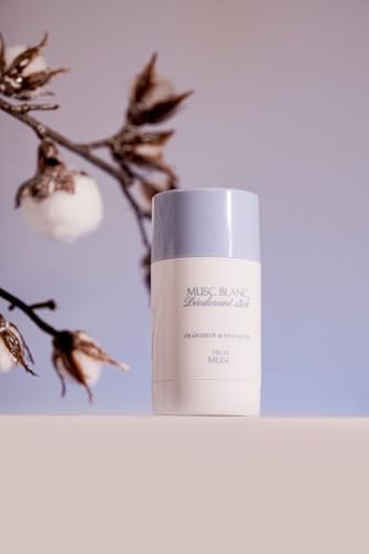 Fresh Musc Déodorant Naturel – Musc Blanc Tahara – déodorant femme sans alcool & sans sels d’aluminium – Peaux sensibles – Parfum musc blanc – Stick 30 g – Fabriqué en France