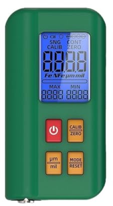 Misuratore di spessore del rivestimento Strumento prova for pellicola vernice for auto ricaricabile 0,1 micron/0-1500 µm Misurazione zero,Prove non distruttive