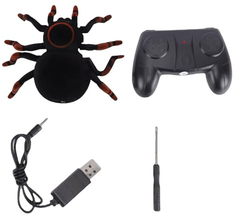 SPYMINNPOO Araignée Télécommandée, Araignée Robot d'escalade Murale Rechargeable Rotative à 360 ° avec Yeux et Lumières LED, Jouet Animal électronique pour Garçons et Filles