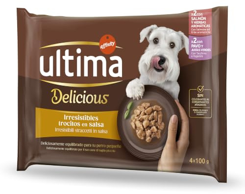 Ultima Fit & Delicious våtfoder för hundar Mini med lax/kalkon 44 x 100 g