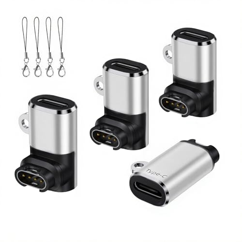 USB C Charging Cable Adapter for Garmin Watch 4-Pack,Type-C Garmin Charger for Approach Golf,Venu 4 3,Vivoactive 6 5 4S,Forerunner 165 55 970 570 965 955 265 255,Tactix,Instinct,Fenix 8 7 6 Pro Solar