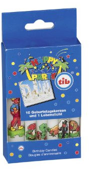 10 Geburtstagskerzen und 1 Lebenslicht im Karton