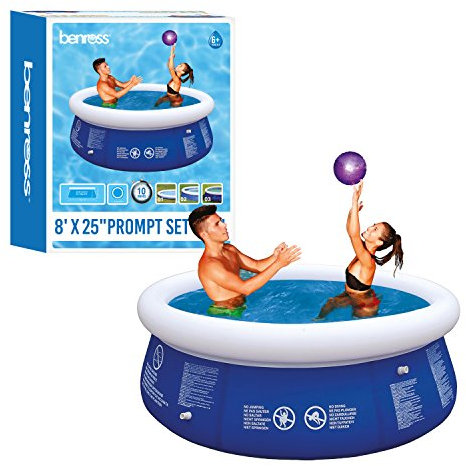 Benross Avenli 83270 8ft Diameter Inflatable Family Pool/Easy Setup & Drainage / 2074 Litre Capacity/Durable 3 Ply Sidewalls/Simple Safe Filtration/Blue Colour