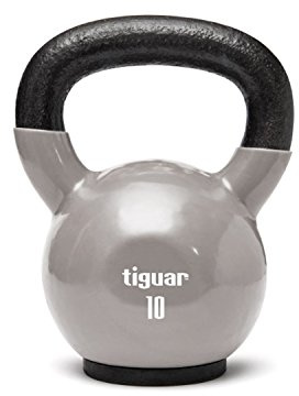 tiguar Kettlebell 10 kg hellgrau Krafttraining Gewichte Sport Home Fitness