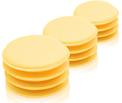 12Pcs Wax Waxing Polish Foam Sponge Applicator Pad Cleaning Car Vehicle Glass