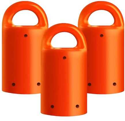 MagnetPal 3 pack Heavy-Duty Neodymium Anti-Rust Magnet, Best for Magnetic Stud Finder / Key Organizer / Indoor and Outdoor Multi Uses, Orange with Key Ring (SP-MPM3OR)