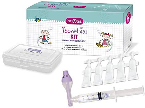Isonebial KIT – Bonona – 20 flacons de solution isotonique avec Ectoïne et nébuliseur Spray Soleil ®
