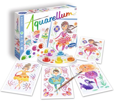 SentoSphère - AQUARELLUM JUNIOR - BALLERINES - Kit peinture - Peinture Aquarellable Magique - A partir de 7 ans - fabriqué en France