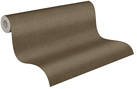 A.S. Création Mustertapete Cuba Tapete Vliestapete braun leicht glänzend matt fein strukturiert 380262 38026-2, 10.05 m x 0.53 m