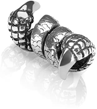 NKlaus Bartschmuck Bartperle Kralle Ø innen: 6mm 925 Sterling SilberBartschmuck 4329