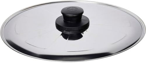 ANAKEL HOME Tapa Gira Tortillas, Tapa Tortilla Vuelta, Tapa Sartén 26 cm | Acero Inoxidable con Pomo Anti Quemaduras, Ø26 centímetros, Multiusos, Apta para el Lavavajillas