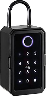 zemismart Tuya BLE Smart KeyBox Schlüsseltresor zur Wandmontage, zum Aufhängen, Tastatur/Fingerabdruck/App/IC-Karten entsperren, wetterfest, für Zuhause, Büro, Garage, Schule, Auto