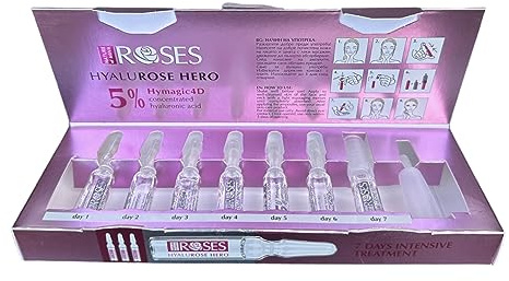 Nature of Agiva 7 jours de cure - Traitement intensif 5 % d'acide hyaluronique 4D Hymagic et ampoules de collagène - 99 % d'ingrédients naturels - 7 x 2 ml