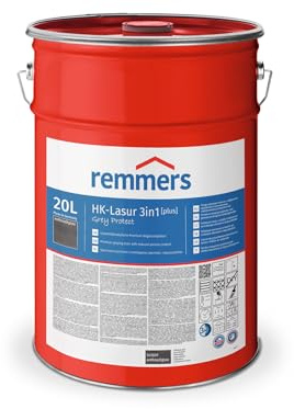 Remmers HK-Lasur 3in1 Grey Protect [plus] anthrazitgrau, matt, 20 L, Lösemittelreduzierte Premium-Vergrauungslasur für außen, 3in1, schnelltrocknend, langlebig