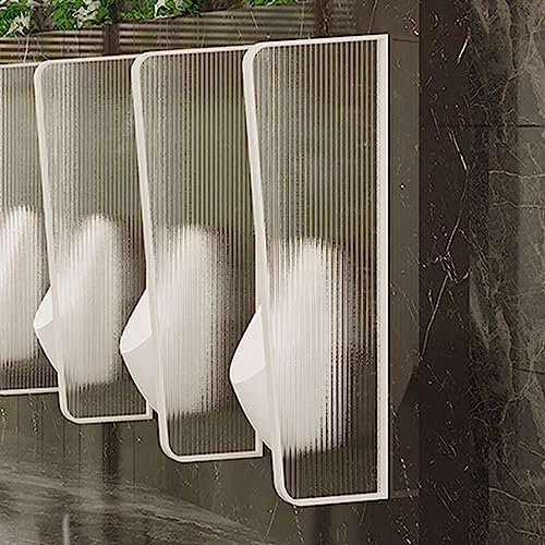 MObyat Schamwand,Wandmontierte Toiletten-Sichtschutzwand für Herren, 3 Stück, gehärtetes Glas + Edelstahlrahmen, Urinal-Trennwand für öffentliche Gesundheit, Roségold