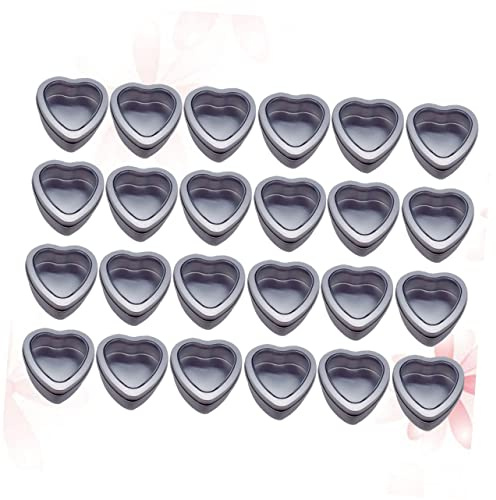 Gatuida 24pcs Heart Shaped Tinplate Candy Boxes for Chocolate and Candy Portable with Smooth Surface and Non-deform Design for Wedding and Party Favour Packaging