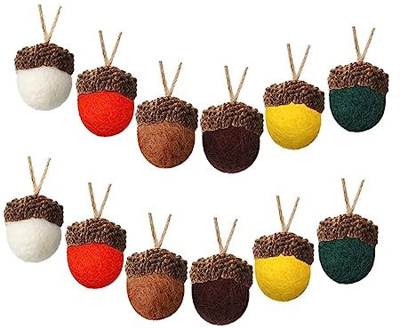 Miniatur Filzeichel Anhänger aus Wollfilz für Weihnachtsdeko