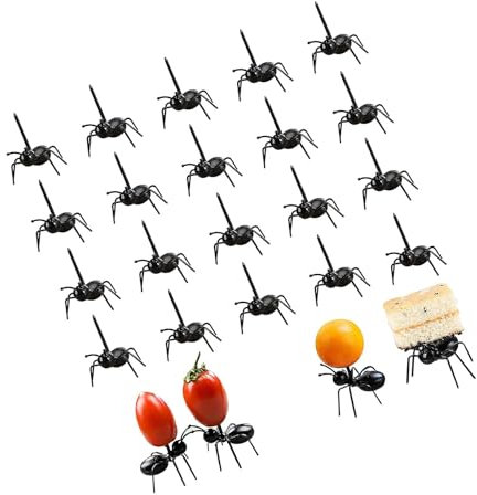 24 Stück Ameisenzahnstocher Obst Dessert Gabel, Wiederverwendbare Food Picks, Mini Ameisen Obstgabel, Obstgabel Bewegen, Food Fork