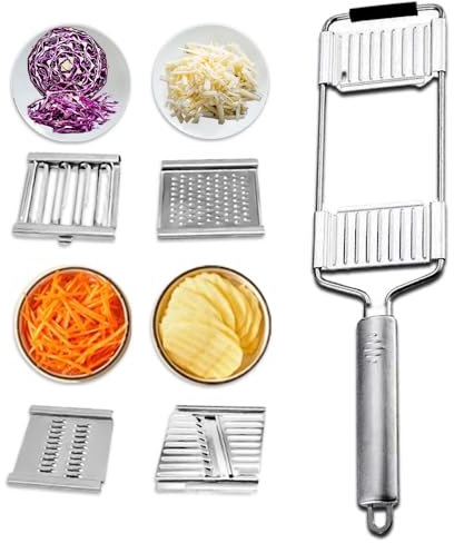 Juego de cortadores de verduras multiusos, cortador de verduras multiusos 2024, ralladores de verduras para cocina, juego de cortes multiusos para queso, verduras y frutas (4 cuchillas)