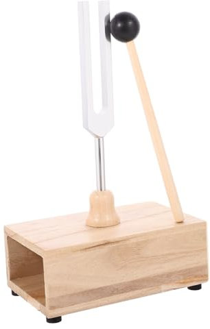 COSMEVIVI 1satz Tuning Fork Mit Holzresonator Frequenz Holzhammer Für Yoga Meditation Und Entspannungstechniken Leicht Und Tragbar Für Unterwegs