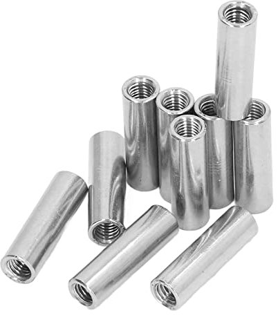 Edelstahl-Innengewinde-Überwurfmuttern-Set für Stangenschrauben, 10 Stück M8 X 1,25 12 L40 Mm, Stabile Verbindung mit Hellem Aussehen