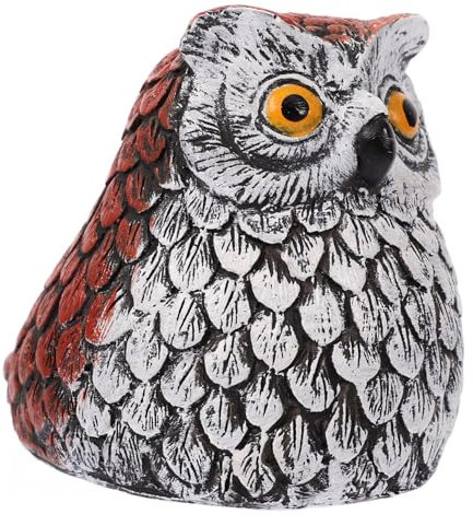 Happyyami Gartenstein-schlüsselkasten Eulenskulptur Geheimschlosskasten Für Den Außenbereich Versteckter Schlüsselhalter Dekorativer Schlüsselversteck