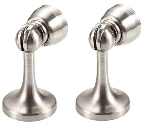 Anti-Tor-Aufprall, Starker magnetischer Zinklegierungs-verdickter Tür-Saug-Wand-Saug-Antikollisions-Boden-Saug-Tür-Saug-Schlafzimmer-Badezimmer-Türstopper(Silver)