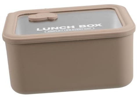 EXHUMKY Fiambrera De Acero Inoxidable Con Tapa De Vidrio Para Oficina y Exteriores Para Comida Caliente o Fría Contenedores De Acero Inoxidable