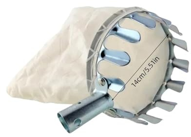 Recoge Frutas Telescopico Recolector de frutas de metal for jardinería, manzana, melocotón, árbol alto, recogedor de frutas, suministros