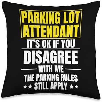 Parking Lot Attendant Throw Pillow