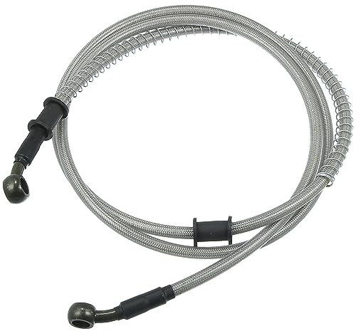 Tubo Flessibile per Freno, Frizione e Olio per Moto, 15,75 Pollici, 28 Gradi, Rivestito, Nero