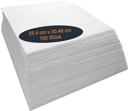 HimaPro Schneidvlies (Cut Away Stickvlies), mittlere Stärke 70 g/m² (2.5 oz), vorgeschnitten 25 × 30 cm – 100 Stück, 100% Polyester – ideal für Maschinenstickerei und 13 × 18 cm Stickrahmen