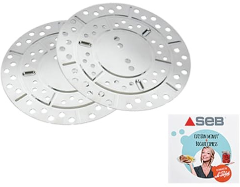 Seb kit de stérilisation inox + livre de recettes, Protège et stabilise les bocaux, Accessoire Cocotte-Minute, Compatible avec les autocuiseurs Clipso Easy&Perfect X9070101