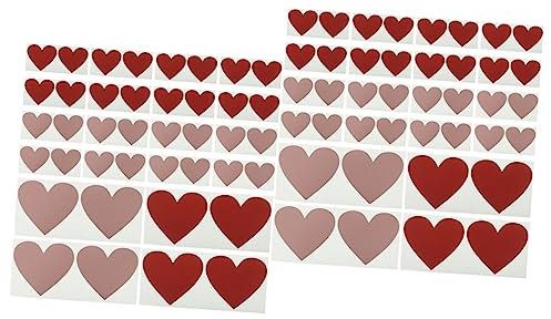 NUOBESTY 80stücke Selbstklebende Herz-rubbelsticker Teiliges Und Roségold Überraschungsaufkleber Für Geburtstagskarten Und Partys Einfach Zu Verwenden Für Kreative Geschenkideen