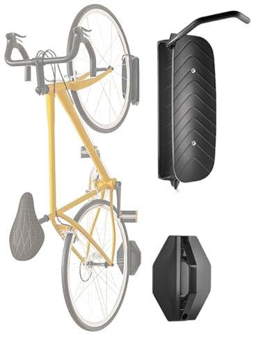 Fahrradhalterung Wand Vertikal Schwenkbar Gummi Fahrradträger, +65°~-85°Winkelverstellbarer Fahrradwandträger, 30kg Belastbarkeit, mit Montagezubehör, für Alle Automodelle