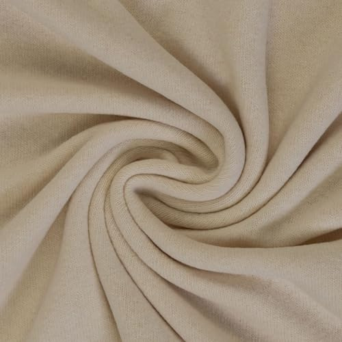 Baumwollstrick BONO | angerauhter Strickstoff | Made in Italy | ab 50cm | Ökotex zertifiziert (naturweiß)