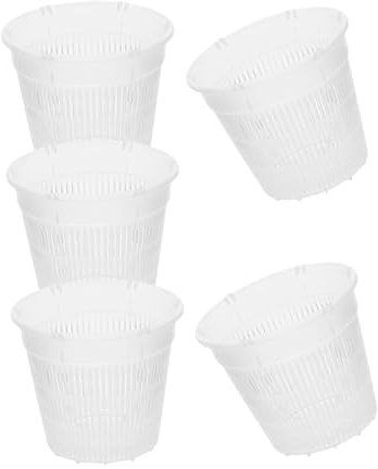Toyvian 5 Pièces Pot Transparent pour Orchidée Pot Plastique pour Plante avec Drainage pour Fleur