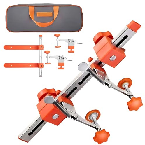 Morsetti per l'installazione di guide per cassetti – Morsetto per pannello scorrevole per armadietti a sgancio rapido per la lavorazione del legno, kit di montaggio con 2 pezzi di serraggio curvi